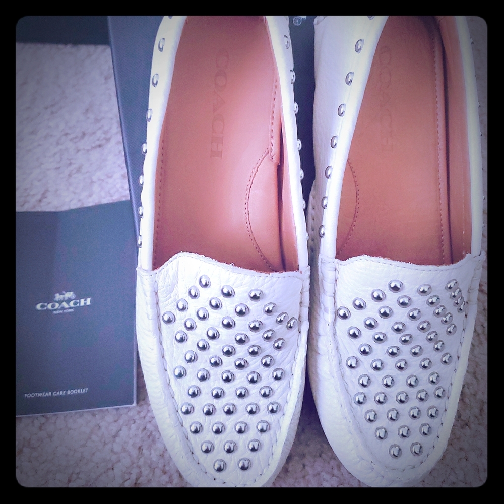 COACH Arlene Studded Pebble Leather